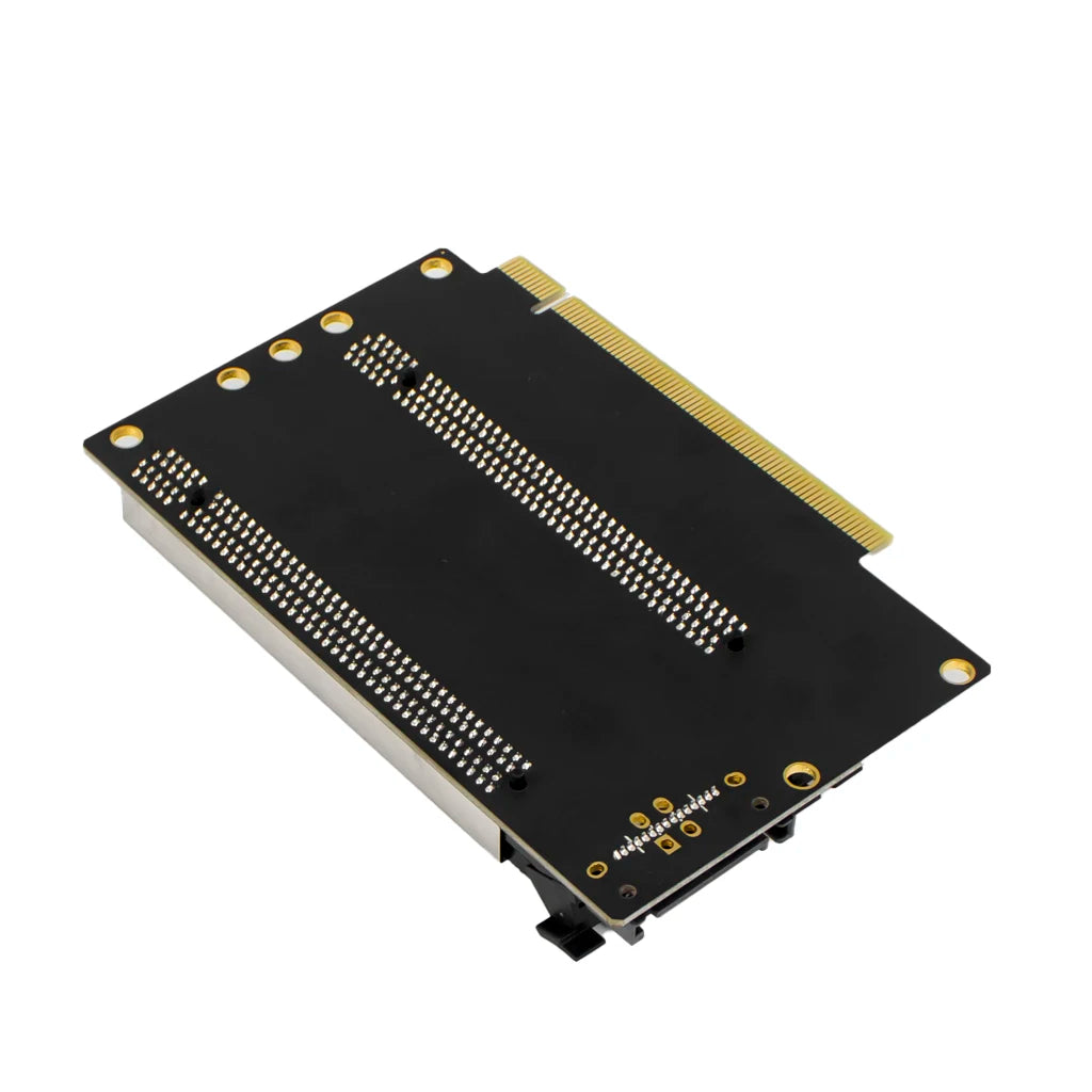 PCIe 3.0 x16 to X8X8 Expansion Card PCIe-Bifurcation Gen3 x16 to x8x8 40.4mm Spaced Slots with Heightened SATA Power Interface
