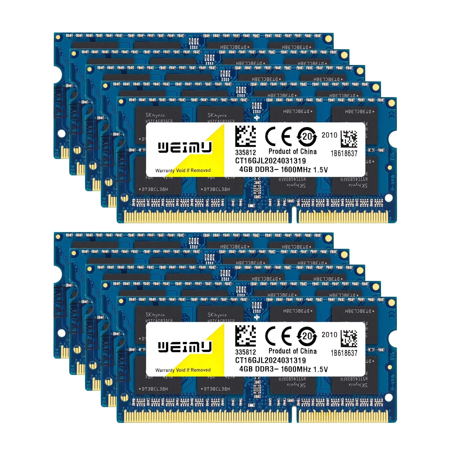 DDR3 DDR3L 4GB 8GB Laptop Memory Ram PC3 1.5V 8500 10600 12800 PC3L 1.35V 1333 1600 1866Mhz 204Pin Non-ECC Sodimm Memoria Ram