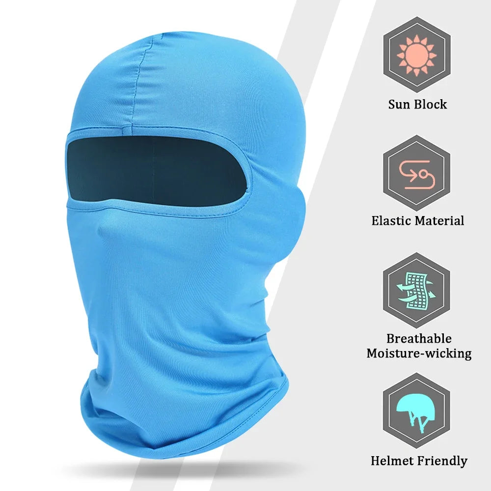 Sunscreen Balaclava Motorcycle Full Face Mask Motorbike Cycling Hiking Helmet Hood Moto Riding Neck Men Women Ski Mask