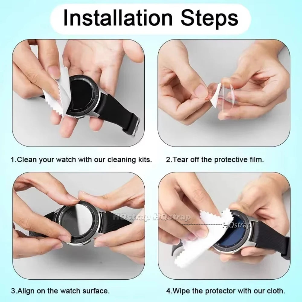 1/2/5pcs Tempered Glass Smart Watch Screen Protector Protective Film Diameter 28mm 30mm 32mm 34mm 36mm 39mm 40mm 41mm 42mm 43mm