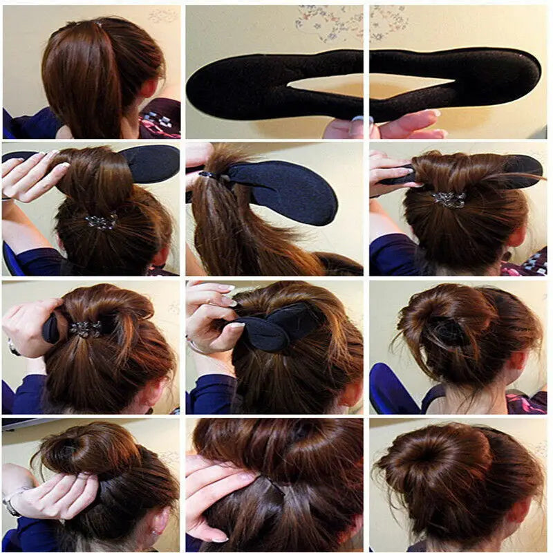 Hair Bun Formers Flower Bud Braiding Tool Magic Hair Styling Rod Easy Diy Updo Maker Hair Accessory For Women Girls Hairstyling
