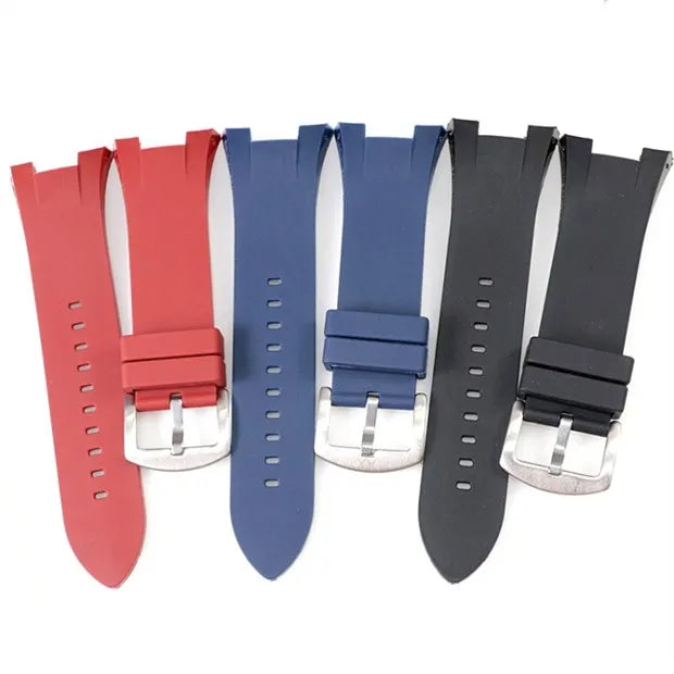 Durable Silicone Watchbands for Armani Ax1802/Ax1050/Ax1803 Series with Concave Interface 31*14mm Watch Strap