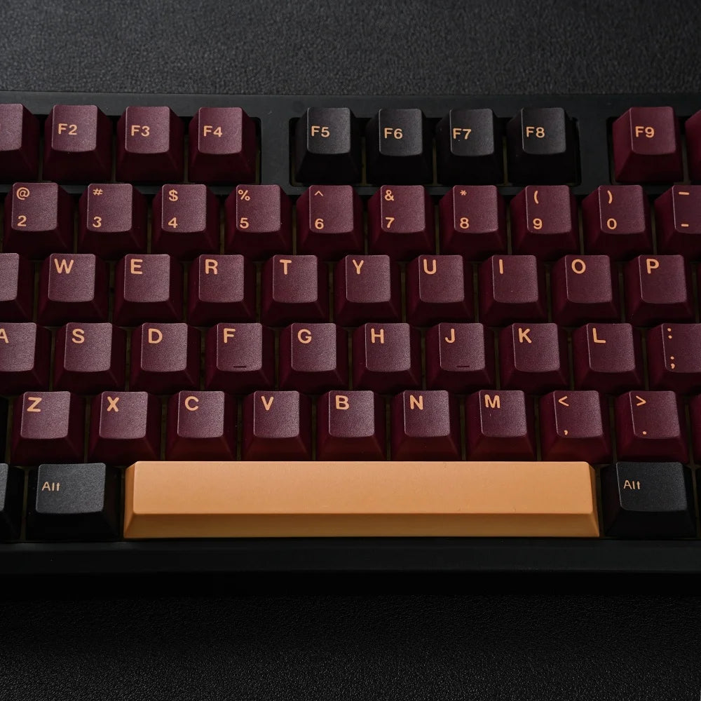 ES Spanish PBT Keycaps MOA Cherry Red Blue Samurai Night Sakura Morandi Dye Sub Keycap For ISO Layout Ansi Mechanical Keyboard