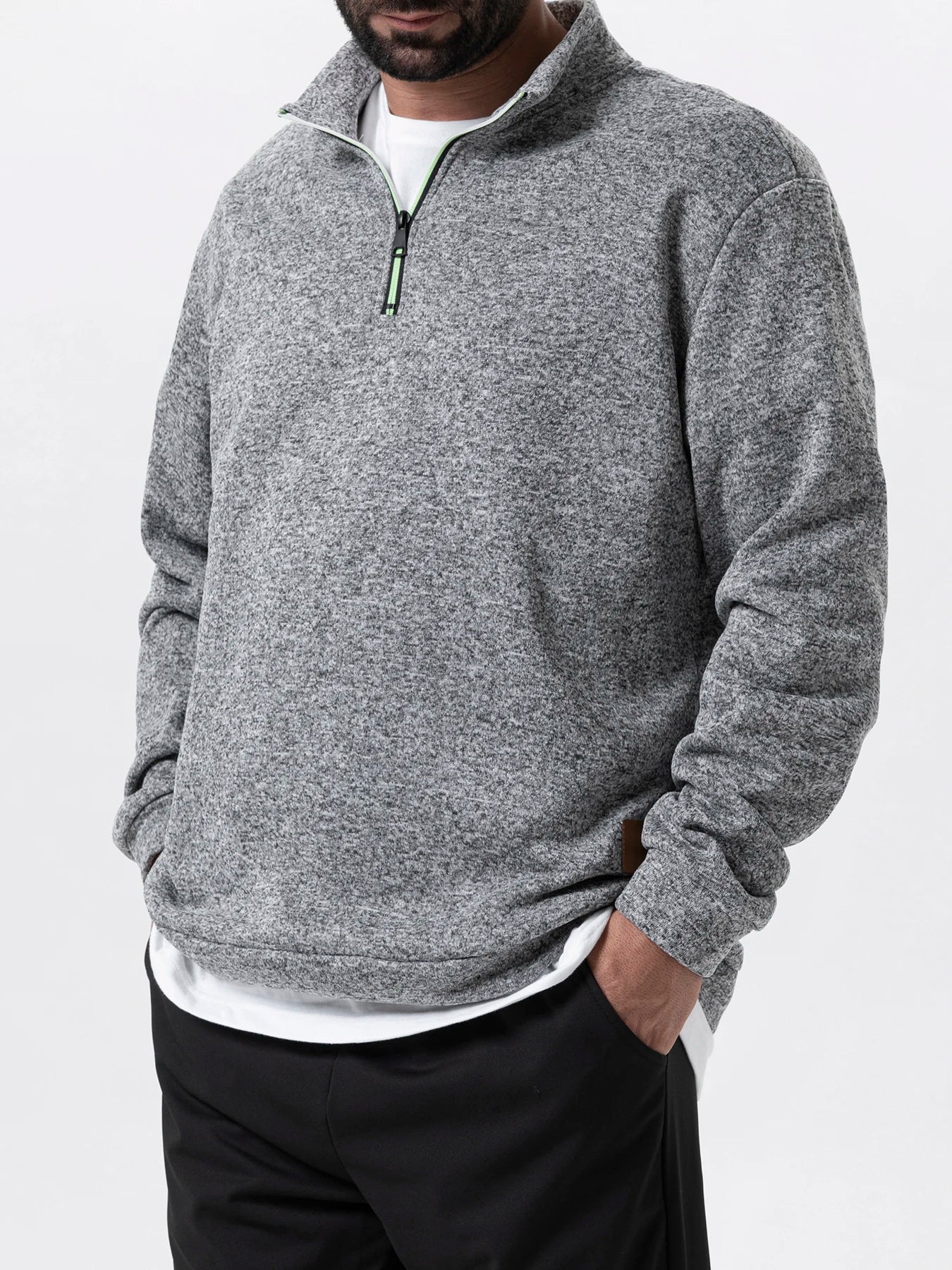 Men's Quarter Zip Up Sweaters Slim Fit Lightweight Mock Neck Pullover Casual Sweaters Half Turtleneck Knitted Outdoor Streetwear