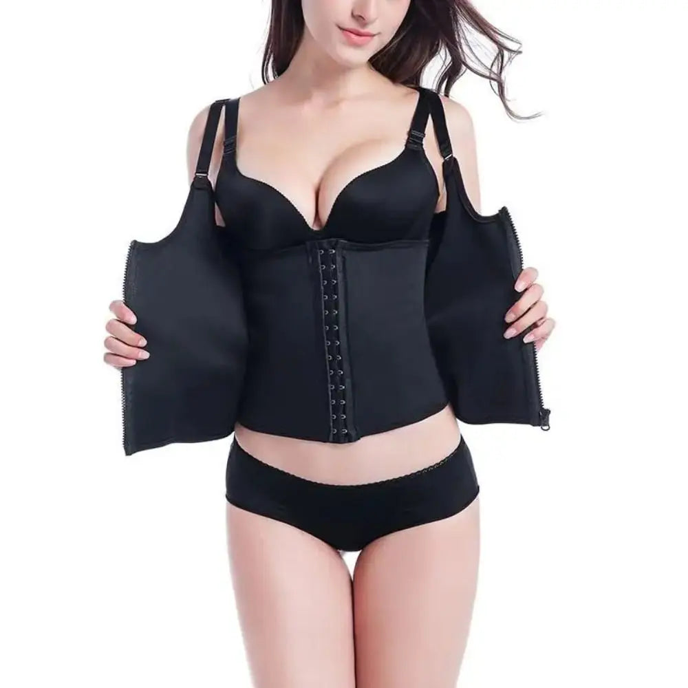 3 Row Buckle Body Shapers Vest Zipper Sleeveless Waist Cinching Corset Beauty Body Abdomen Waist Trainer Shapewear Streetwear
