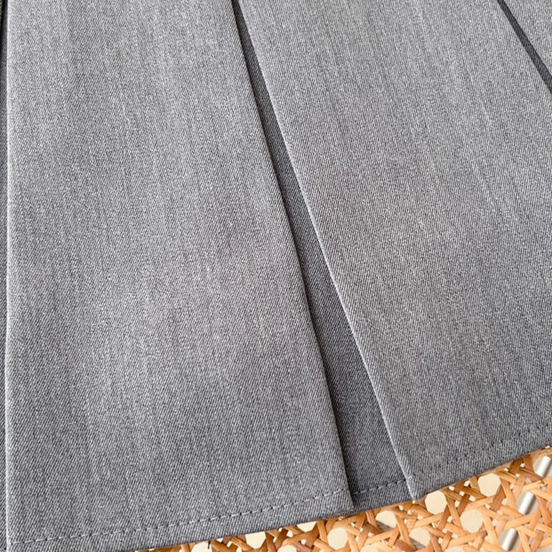 Grey JK Pleated Skirt Women Summer High Waist Solid Preppy Dance Skirts Y2K Korean Slim All-match Mini Skirts New