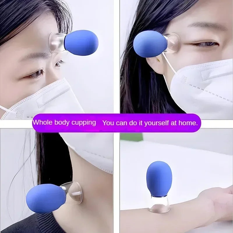 Silicone Cupping Massage Cup For Body Face Neck Eye Massager Vacuum Tank Body Facial Care, Anti-aging Beauty Tool