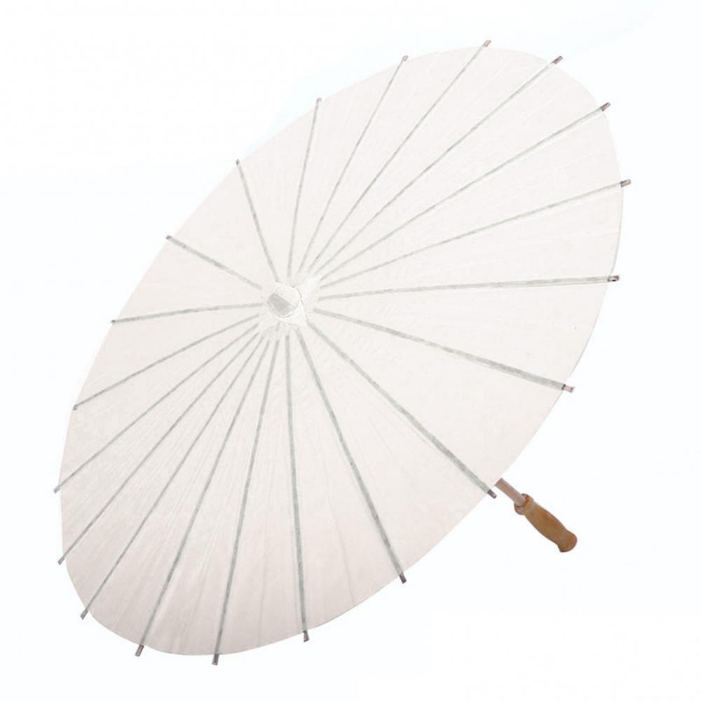 Chinese Umbrella Vintage DIY White Paper Umbrella Anime Painting Sunscreen Umbrella Photo Dance Props Ancient Cosplay Umbrella