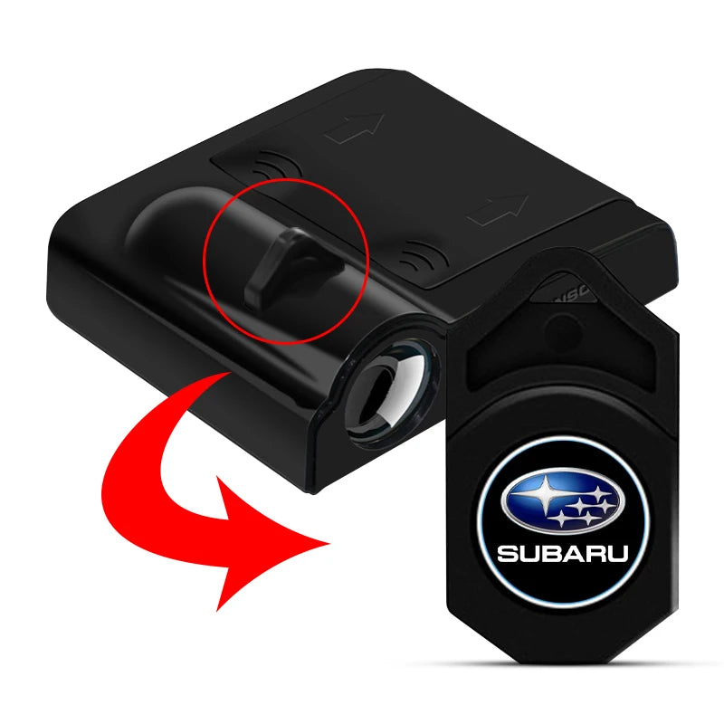 LED Car Door Welcome Light Decoration Light Car Badge logo For Subaru Legacy LEVORG WRX Outback XV Forester Ascent Exiga Tribeca