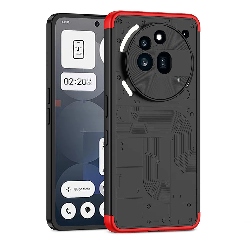 For Nothing Phone3a Pro Matte Hard PC Shockproof 360 Full Protection Case For Nothing Phone 3a Pro Three-stage Combination Cover