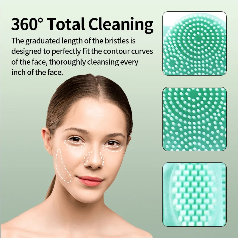 Facial Silicone Brush Face Massage Cleaning Tool Double Sided Exfoliator Pore Blackhead Removal Cleanser Skincare Brushes