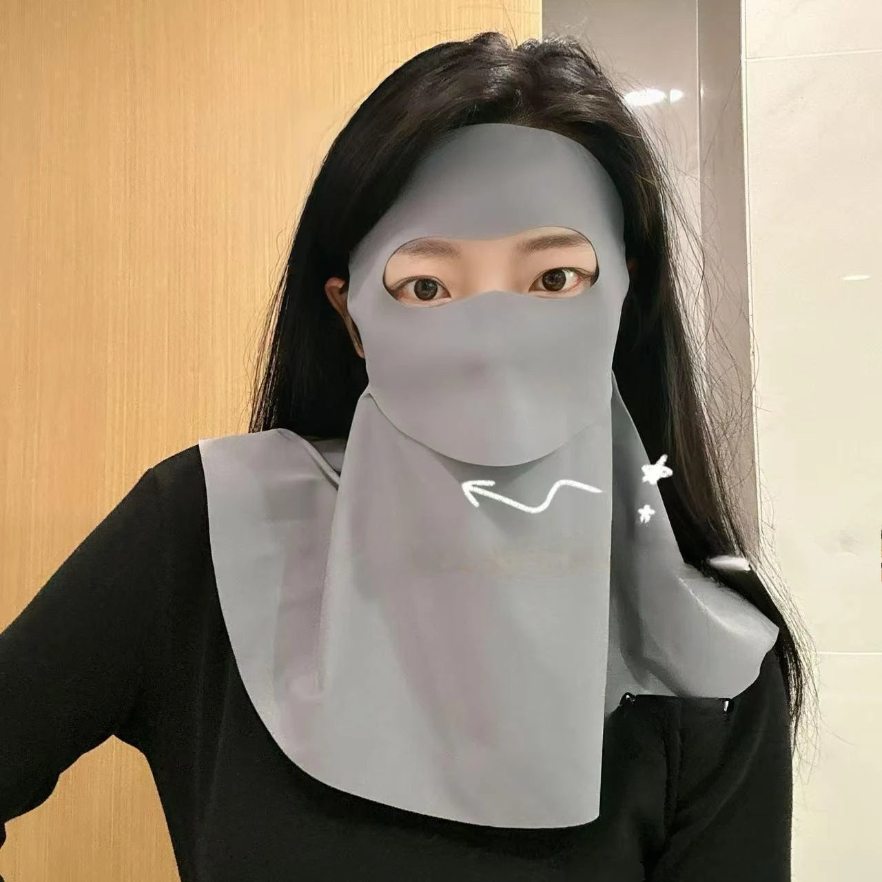 Sunscreen Face Mask, Neck Protection, Sun Protection, Ice Silk Mask, UV Protection, Cycling, Outdoor, Breathable, Sun Shading