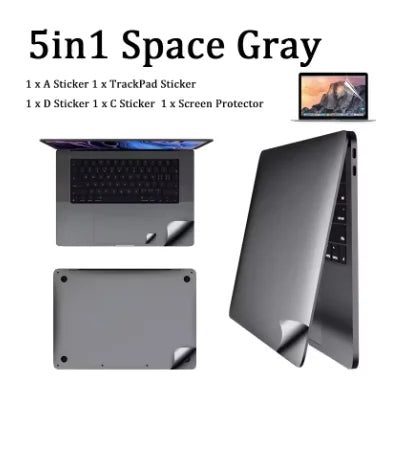 For MacBook 2026 Pro14 16 A3426 A3428 A2442 A2992 A2918 sticker protect film Palms Guard Rest Cover+Trackpad /body Protect Skin