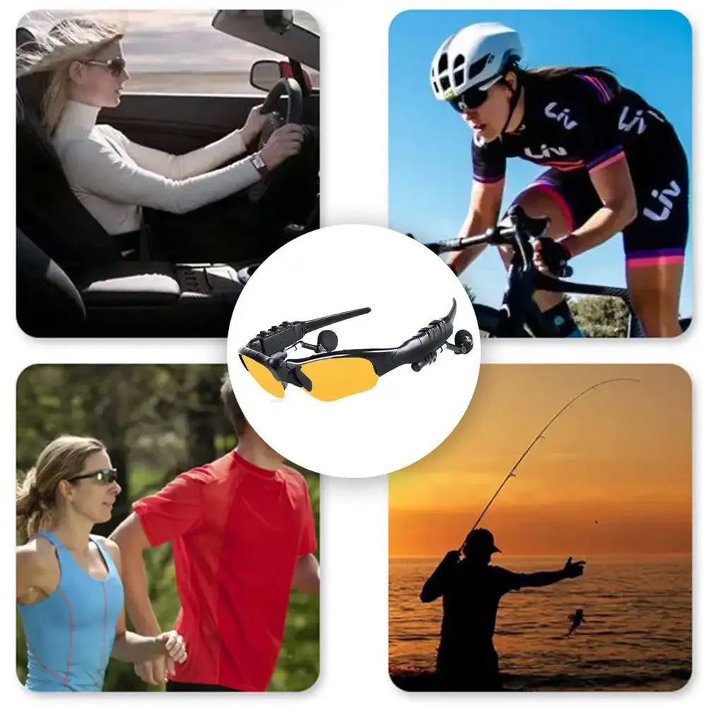 Wireless Bluetooth Sunglasses Wireless Headset Protection Polarized Sunglasses Sport Cycling Driving Glasses Music Earphone