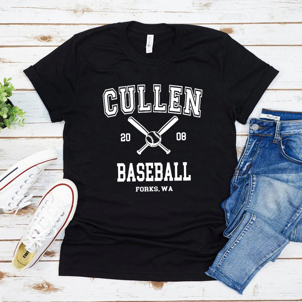 Twilight T Shirt Forks T-shirt Cullen Baseball Shirt Unisex Women Men Tshirts Graphic Tee Streetwear Women Top Crewneck Tshirts