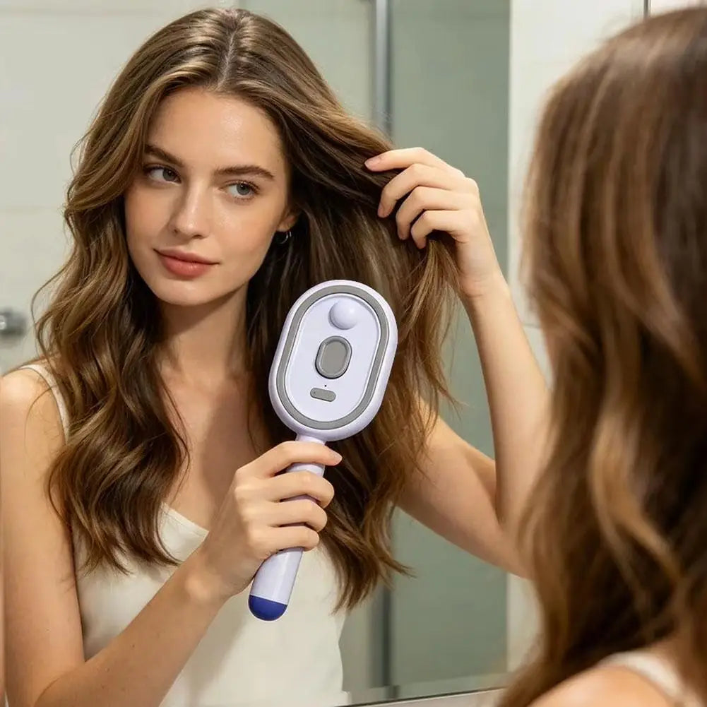 Electric Spray Hair Brush Hair SPA Nourishes Hair Essential Oil Spray Reduce Frizz Anti-Static Retractable Steam Massage Comb