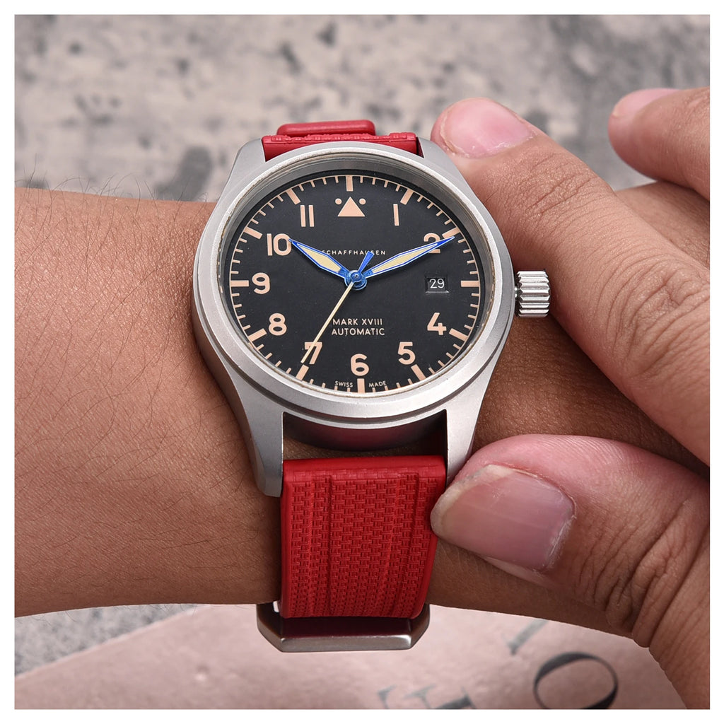 FKM Rubber Watch Strap 20mm 22mm Quick Release Waterproof Diving Watch Band Fluororubber For Traditional Dive Watch Accessories