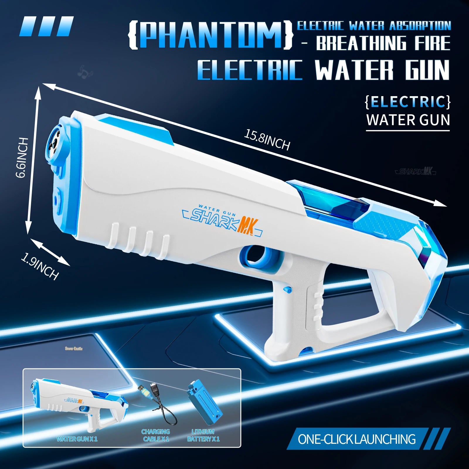 Summer High Pressure Electric Water Gun, Automatic Water For Outdoor Pool, Multiple People Fighting Games Water Toys