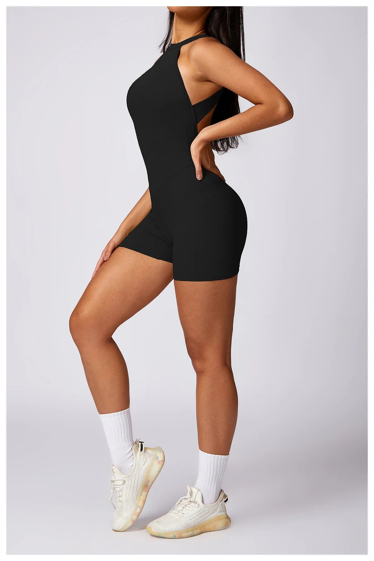 Women's 2024 New INS Network Red Same Hip Lift Back Outdoor Running Tight Exercise Quick Dry Yoga  Fitness Jumpsuit