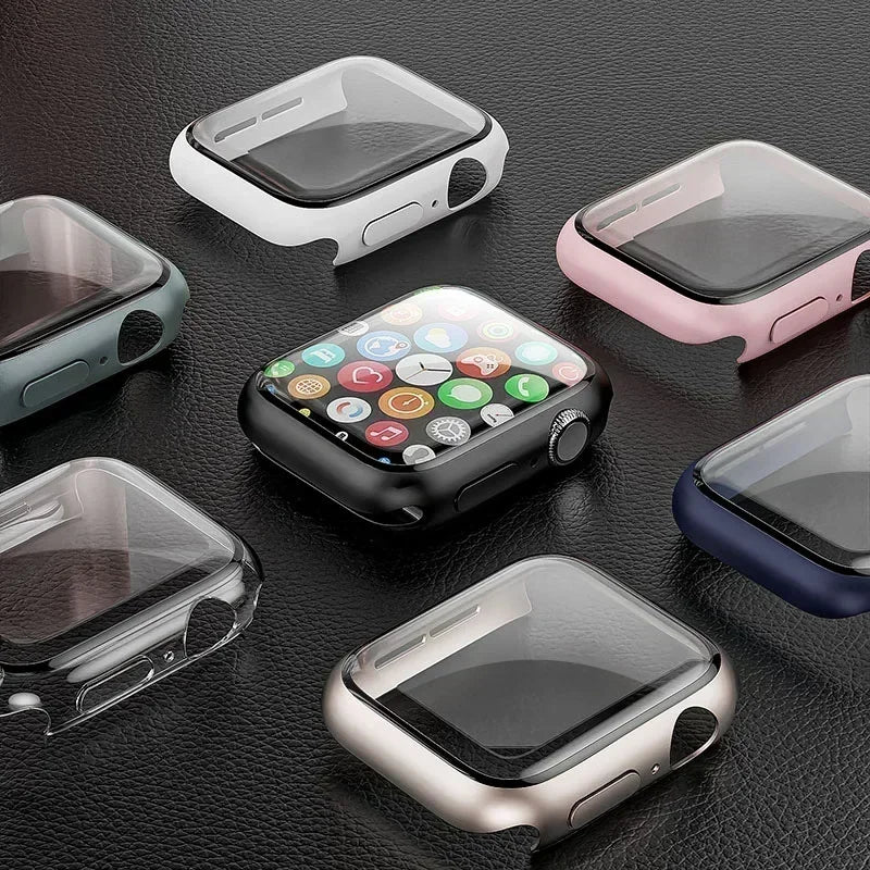 Tempered Glass+Cover For Apple Watch series 10 42mm 46mm Matte Hard PC bumper Screen Protector Case iWatch 10 42/46 Accessories