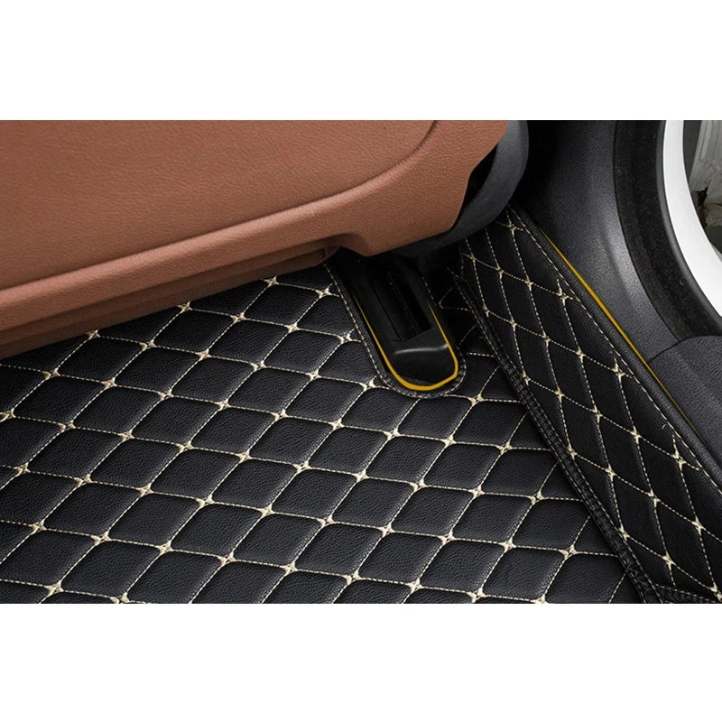 Car Floor Mats For Peugeot 206CC 206 CC T16 2000~2008 Leather Mat Carpets Rugs Protective Pad Set Interior Parts Car Accessories