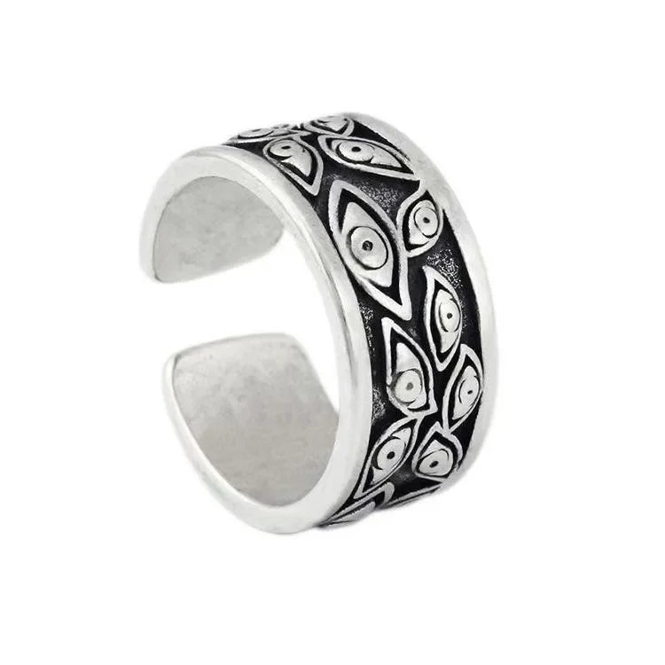 Best Sellers! S925 Thai Silver, Horus Eye Retro Ring