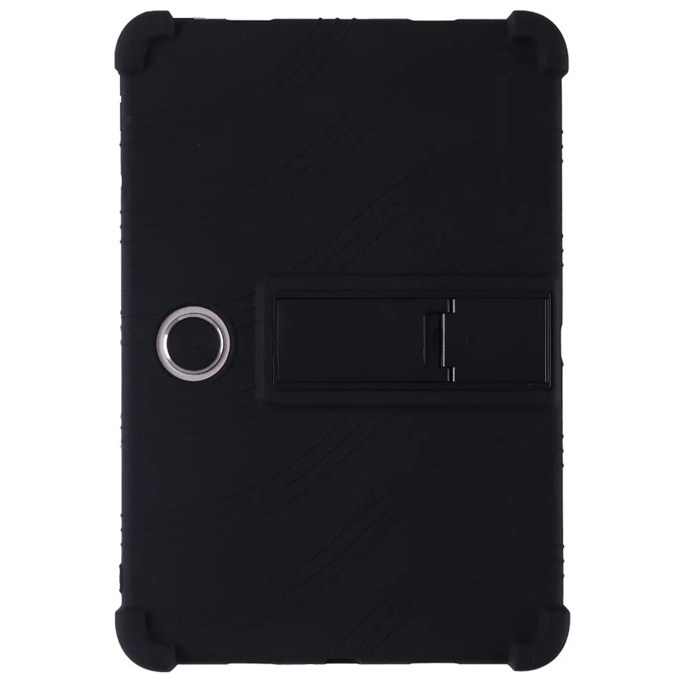 For Oppo Pad SE / OnePlus Pad Lite Silicone Case with Kickstand Rugged Protective Cover - Dark Blue