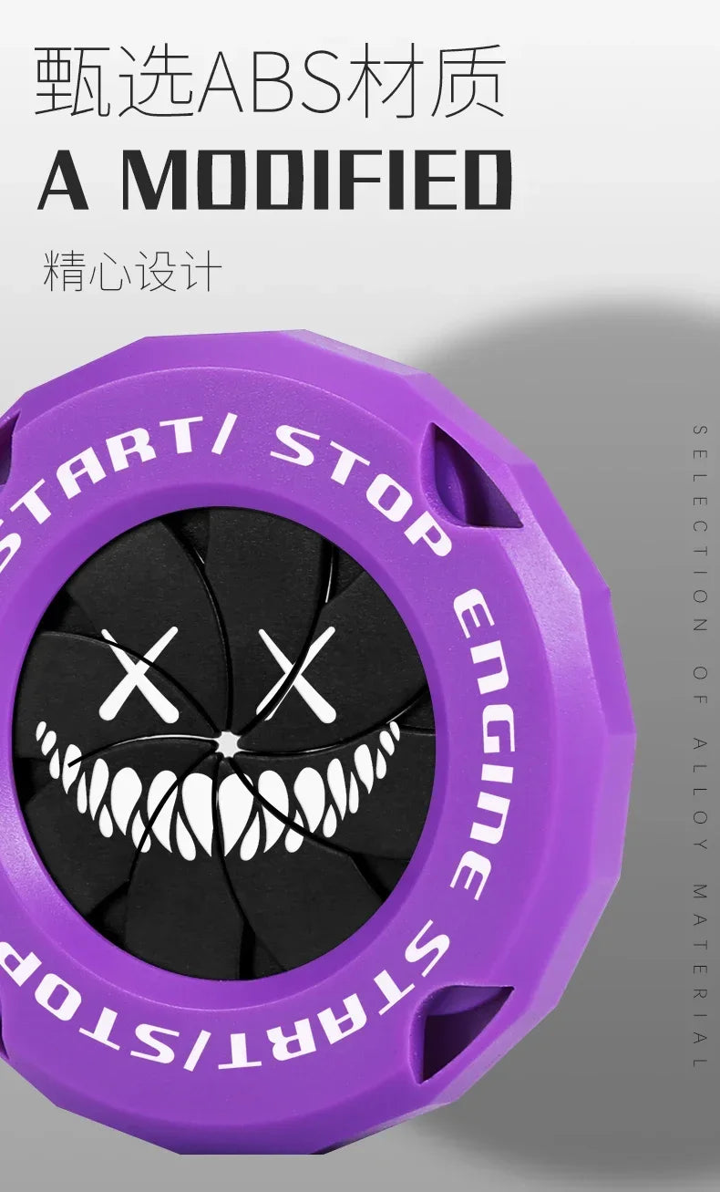 Car Onekey Start Stop Button Cover Car Interior Decor Sticker Engine Ignition Start Switch Protective Cover Motorcycle StartRing