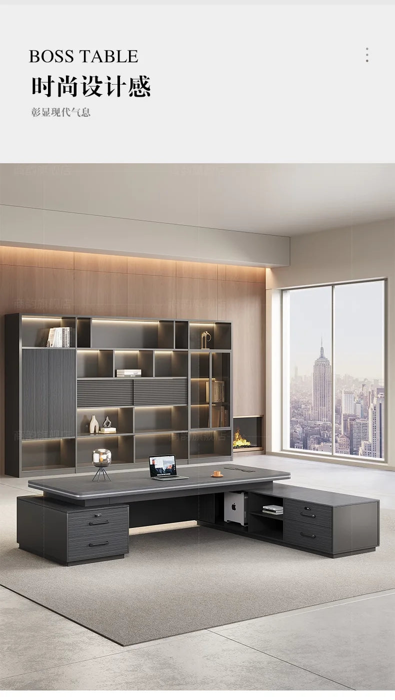Designer Modern Computer Desk Luxury Office Table Organizer Ideal Gaming Space Office Enhancement Muebles Oficina Decoration