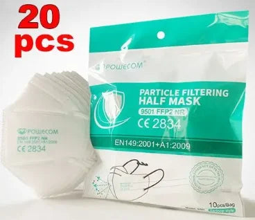10-50pcs/bag original FFP2 Mouth Face Mask 6 Layers CE 2384 Certification Filter Dust Mouthpiece Masks Protection Face Cover