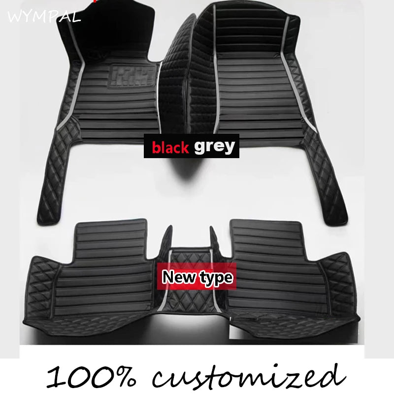 Car Mats Floor For Hyundai Kona Electric OS 2018 2019 2020 2021 2022 Anti Dirt Protective Carpets Leather Mats Car Accessoriess