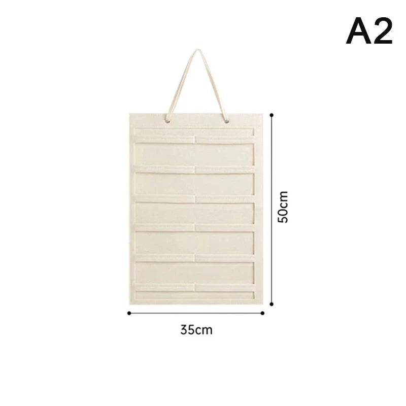 Hanging Hair Claws Clip Storage Organizer for Women Girls Soft Felt Headbands Display Hairpin Sunglasses Accessories Holder Bag