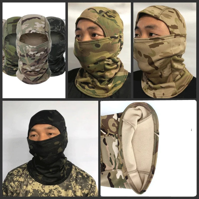 Winter Fleece Camouflage Balaclava Outdoor Hunting Cycling Hiking Skiing Scarf Face Mask Windproof Blaclava for Men