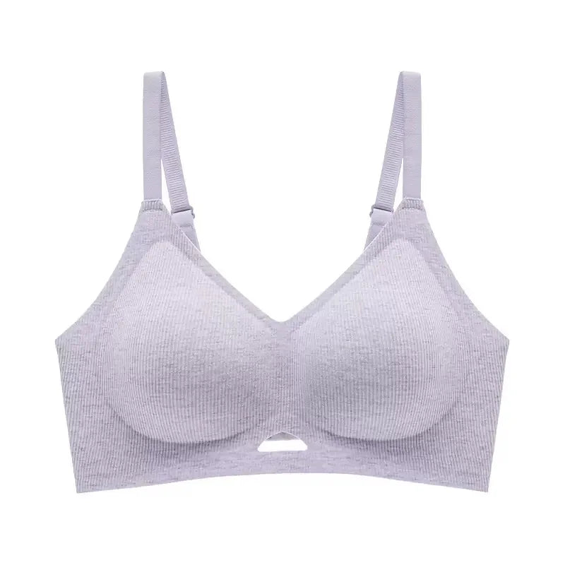 Seamless Underwear for Women, Thin, Soft Support, Gathered, Side Breasts, Anti-sagging, Comfortable and Breathable Bra