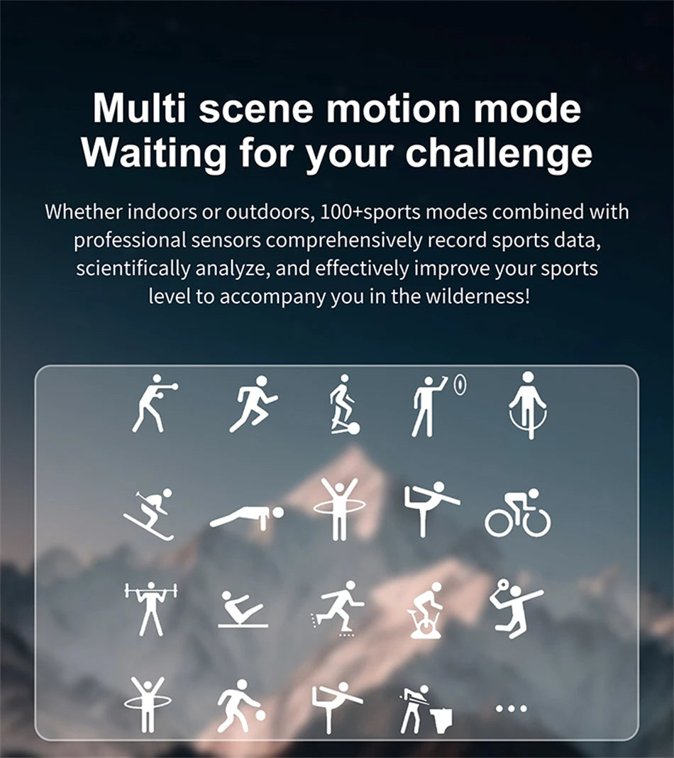Outdoor Military Rugged Smartwatch Men GPS Sports Fitness Waterproof Watch Bluetooth Call with LED Lights Smart Watch