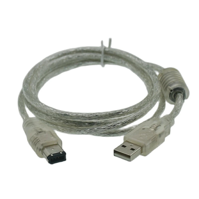 FireWire 1394 to USB Data Cable IEEE 1394 4 Pin to USB Mini Plug Firewire for MINI DV HDV camcorder to Edit for DV   PC Camera
