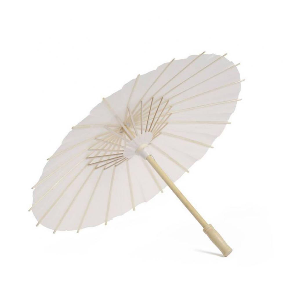 Chinese Umbrella Vintage DIY White Paper Umbrella Anime Painting Sunscreen Umbrella Photo Dance Props Ancient Cosplay Umbrella