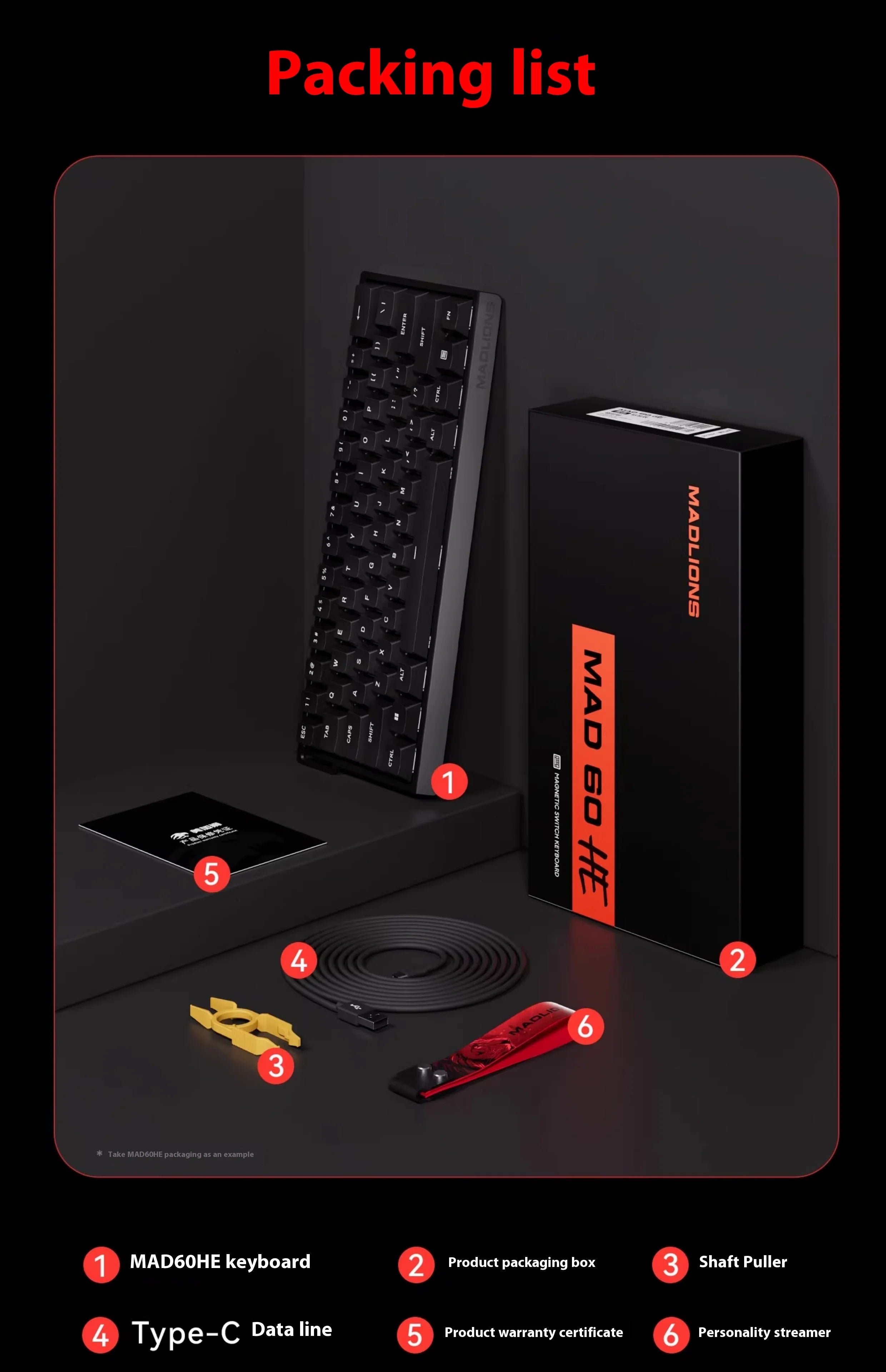 MADLIONS MAD60HE MAD68HE Magnetic Switch Keyboard Wired Mechanical Keyboard 8000Hz 0.01mmRT Valorant Gaming Keyboard Custom