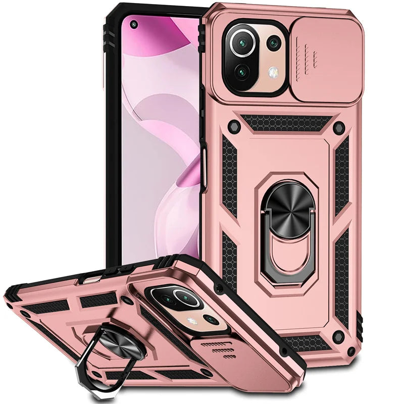 For Xiaomi Mi 11 Lite Case Magnetic Holder Ring Armor Shockproof Funda For Mi11 Lite 5G NE Mi 11 Light 11Lite Lesn Protect Cover