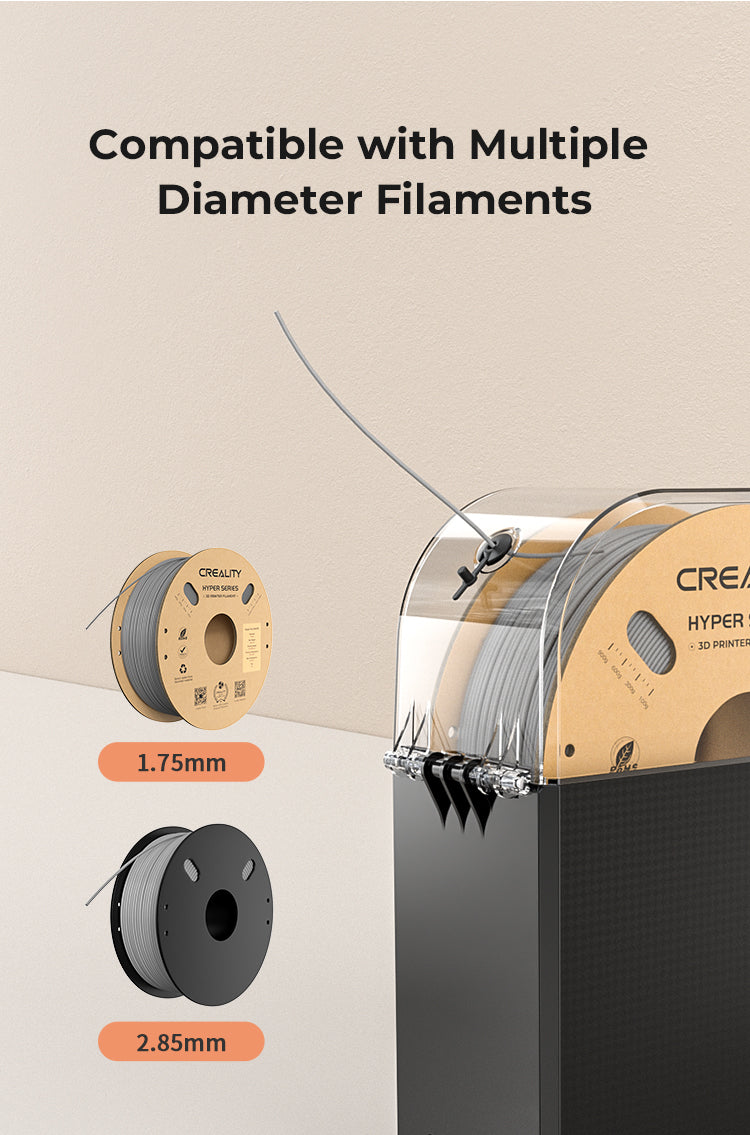 Creality Filament Dryer Upgrade Fan Filament Dry Box 1KG PLA PETG ABS TPU Filaments Dehydrator Storage Box Filament Spool Holder