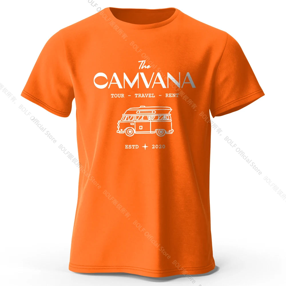 The Camvana Printed T-Shirt 100% Cotton Oversized Abstract Graphic Tees for Men Women Summer Tops Y2K Streetwear