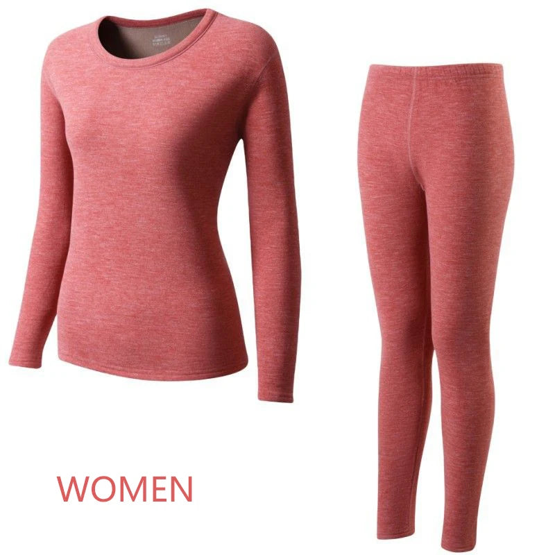 Winter Thermal Underwear Set Men Women Thickened Keep Warm for Cold Weather Long Sleeve Thermos Underwear Bottoming Top Pants