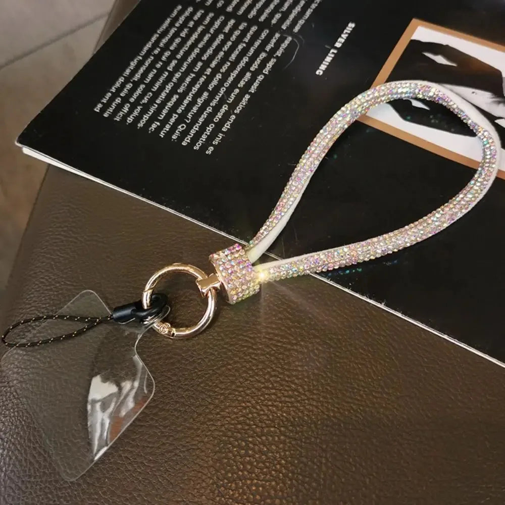 Mobile Phone Charm Lanyard Luxury Rhinestone Wrist Key Chain High-end Diamond-encrusted Bracelet Reinforced Cellphone Cord Strap