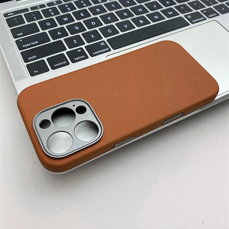 Magnetic Alloy Lens Wireless Charging Shockproof Case For iPhone 17 17Pro Max 16 Pro Active Touch Camera Button Hard PC Cover