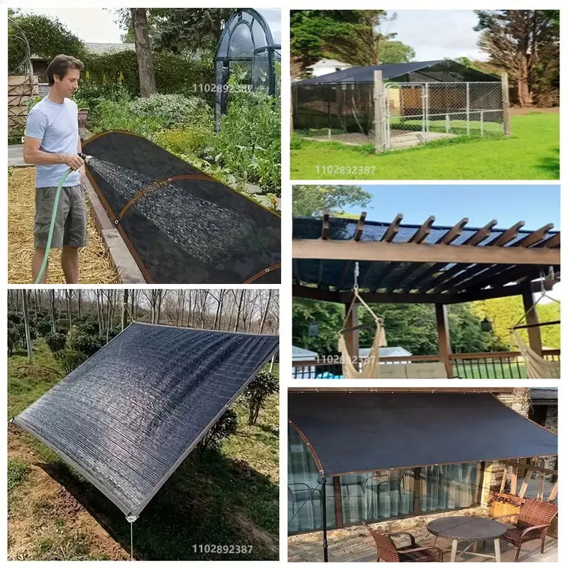 HDPE UV Protection Shade Net: Beige Sunscreen Mesh Fabric for Plant Shed, Outdoor Garden Sunshade & Patio Cover