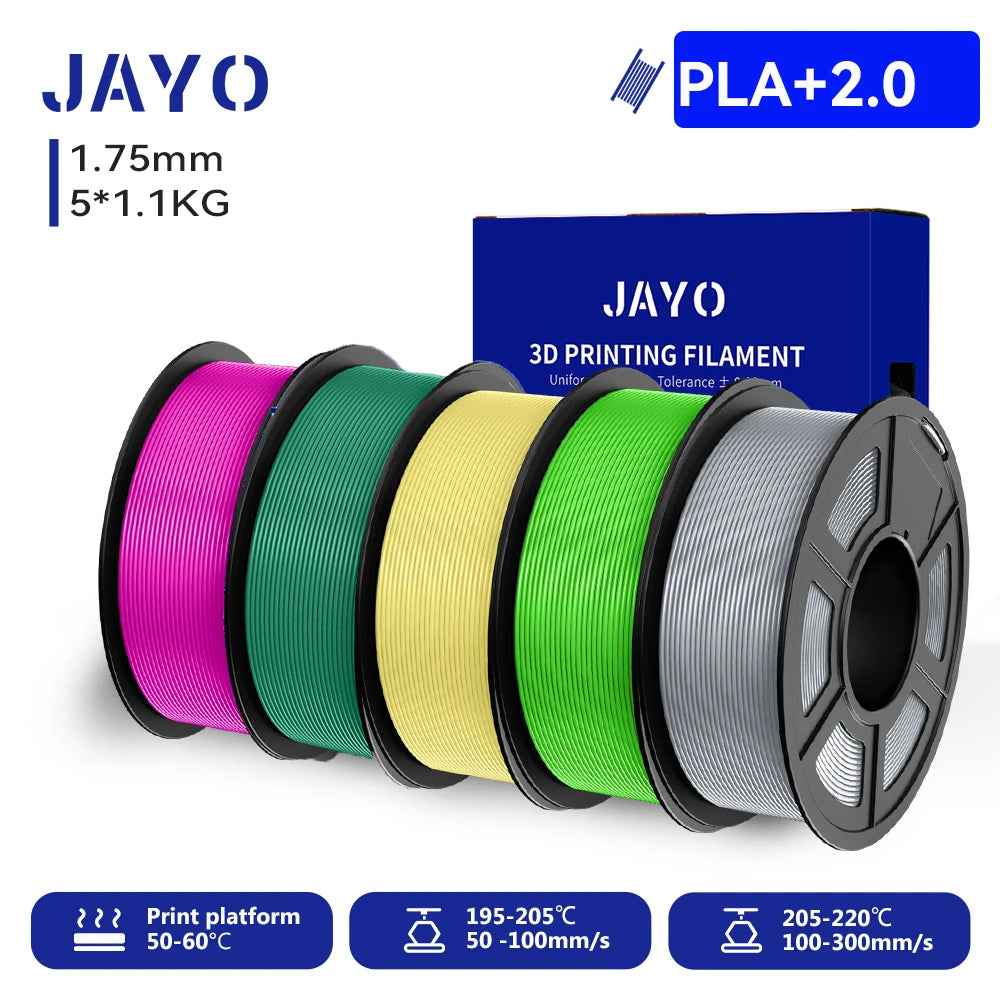 JAYO 3D PETG/PLA/PLA PLUS Printer Filament 1.75mm 5.5KG 100% No Bubble non-toxic 3D Printing Materials for 3D Printer&3D Pen