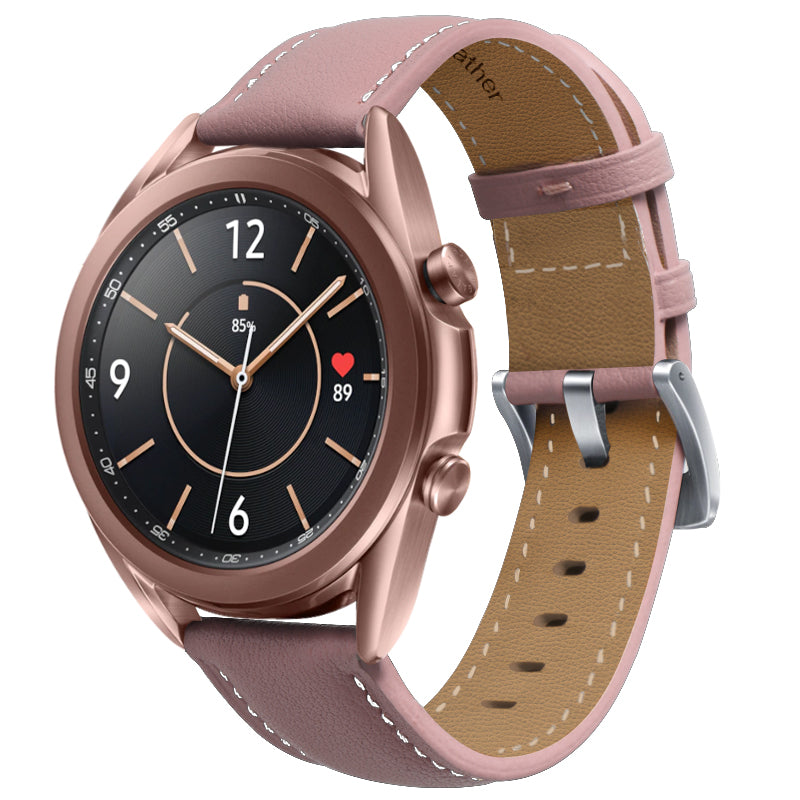 20mm Leather Strap for Samsung Galaxy Watch 3 41 45mm Active 2 Gear S3 22mm Bracelet For Huawei Watch GT2 46mm Replacement Band