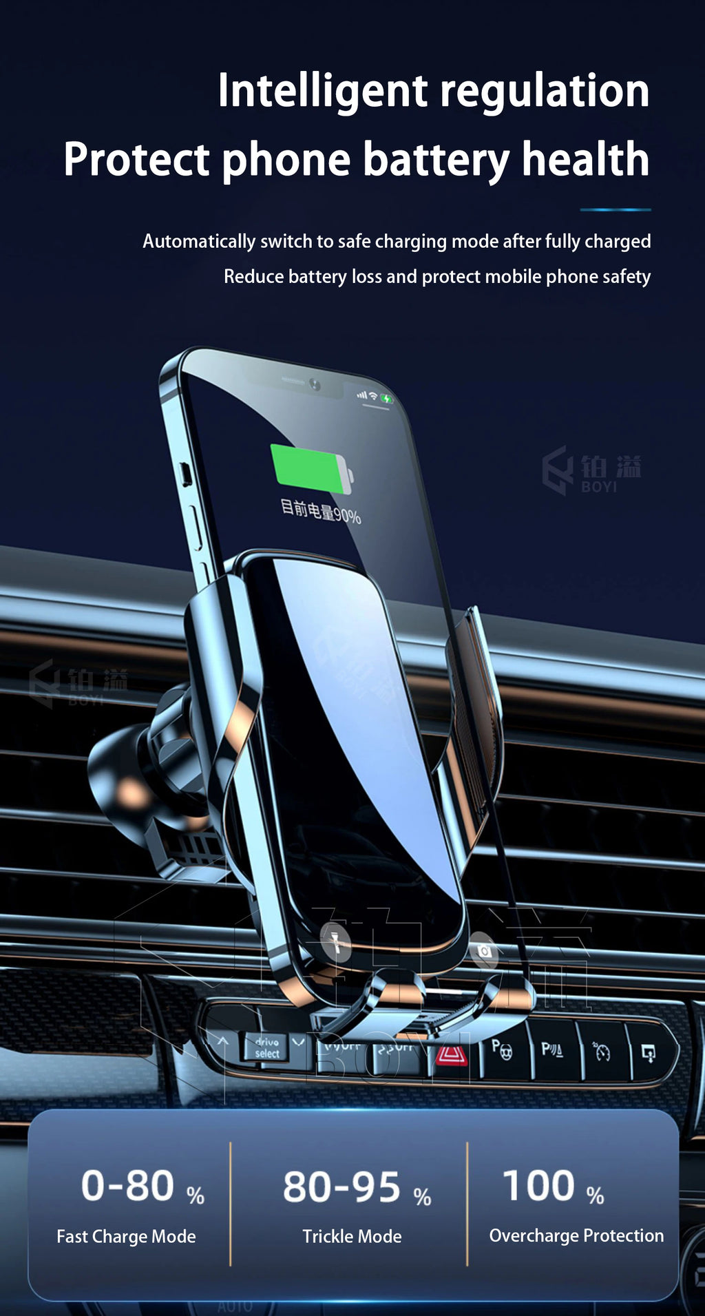 Phone Holde Car For Peugeot 4008 5008 2016-2023 Mobile Support Special Fixed Bracket Base Wireless Charging Stand Interior