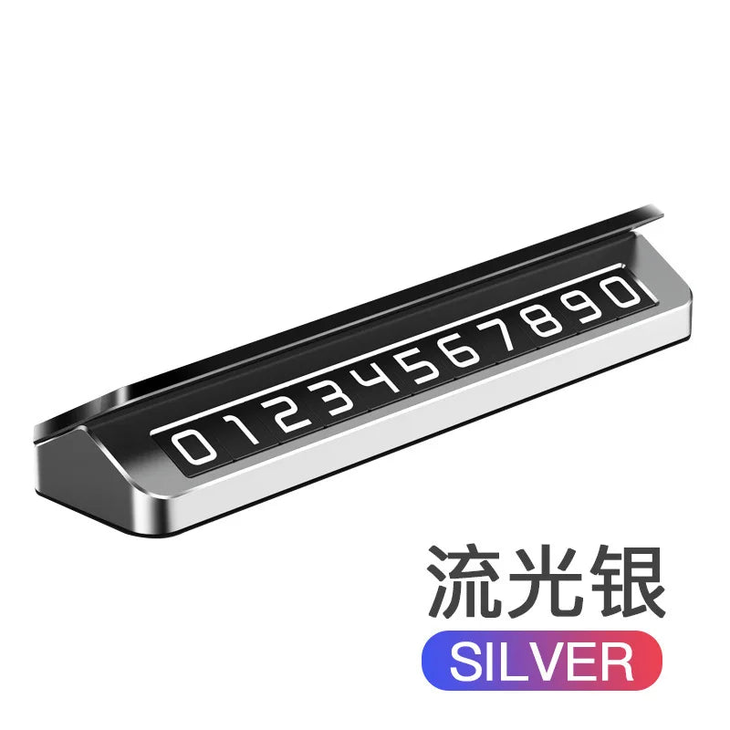 Metal Car Temporary Parking Card Temporary Parking Phone Number In The Car Parking License Plate General Car  Phone Number Plate