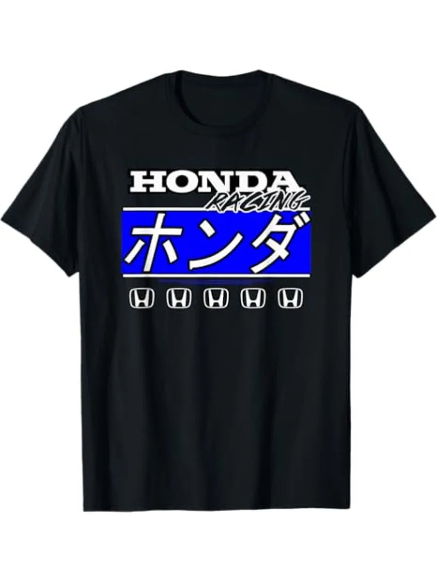 Honda Trendy Hot Items 2026 T Shirt Men Summer Cotton Tees Moto Racing Graphic T Vintage Tops Male Style Clothing Hot Sale